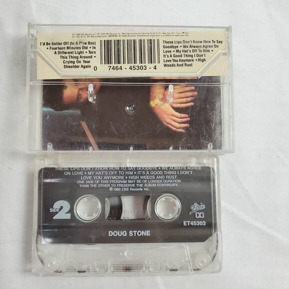 Doug Stone – Self-Titled Cassette Album 1990 Epic Records Country - Picture 2 of 3